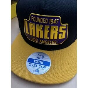 LA Lakers Youth Hat NBA 1947 New Ultra Game Los Angles Lakers New Yellow Black